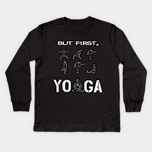 yoga first Kids Long Sleeve T-Shirt